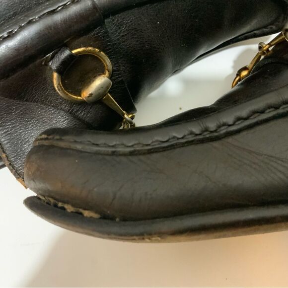 Vintage Gucci Classic Brown Leather Horsebit Loafers Men’s 43 1/2 S main image 8